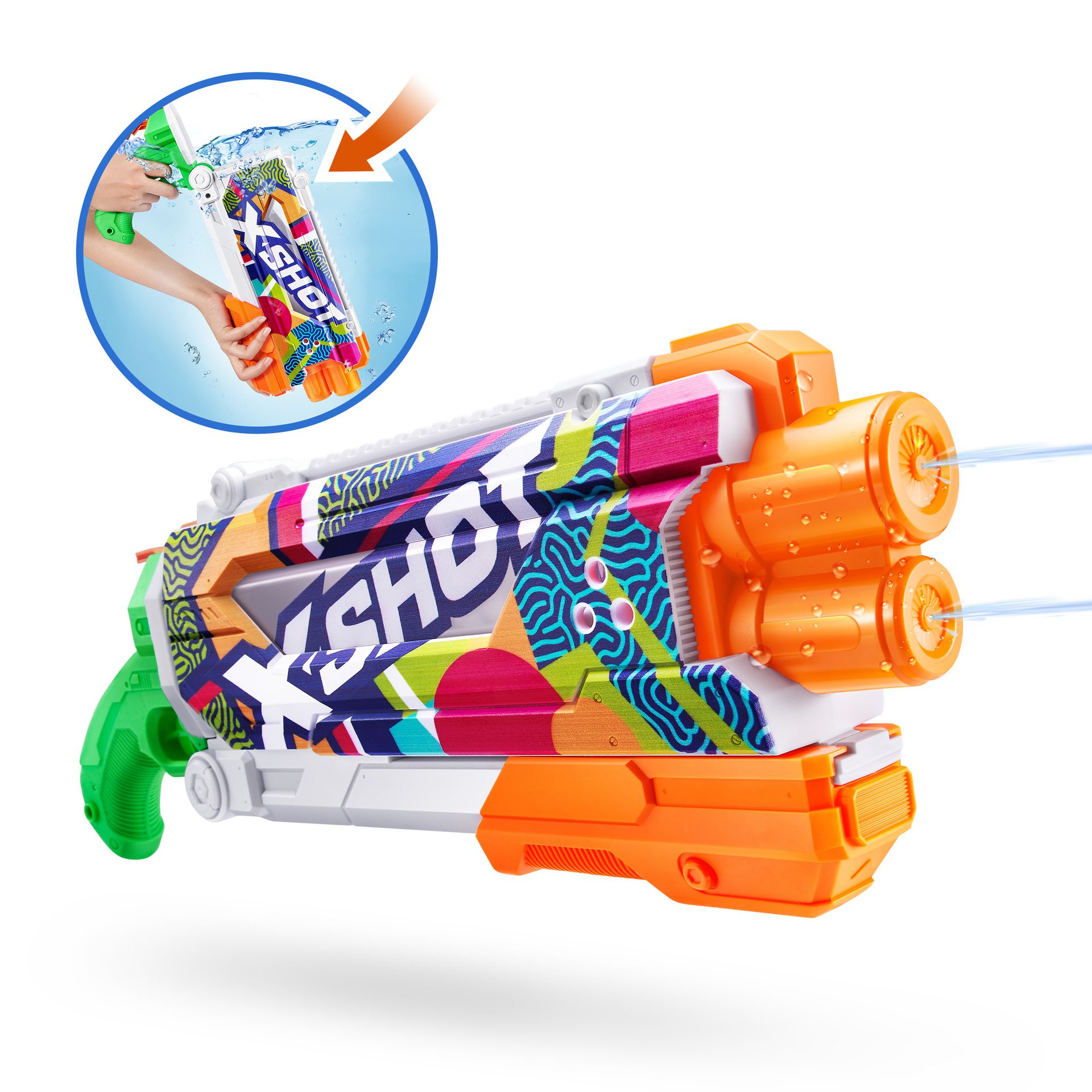 stat-zuru-11855-x-shot-water-fast-fill-skins-pump-action