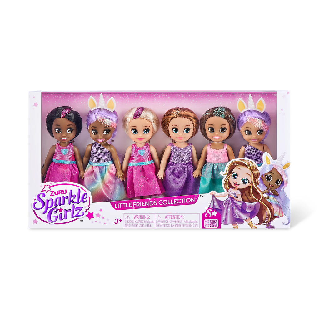 Sparkle Girlz 6 Pack Princess Dolls