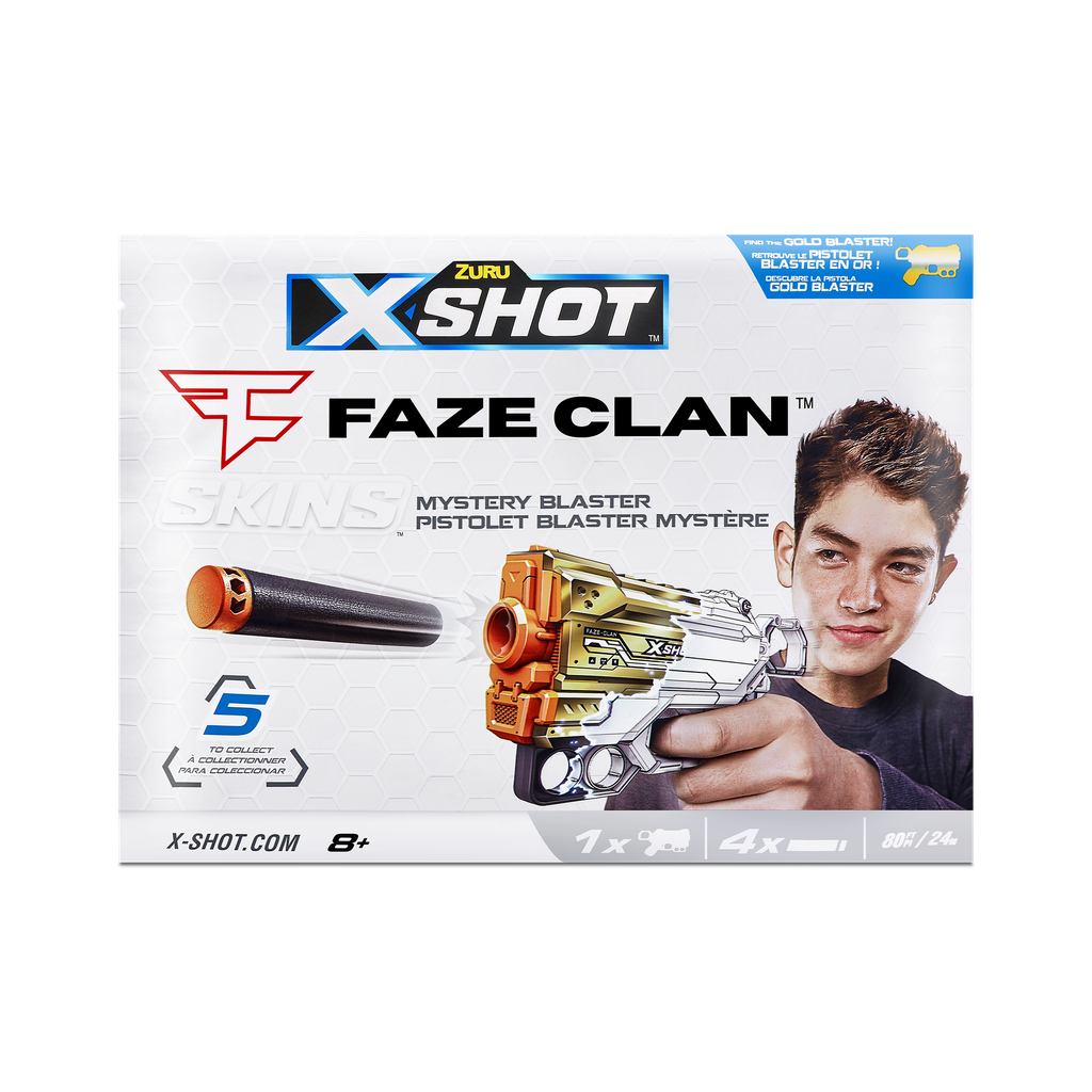 X-Shot Skins FaZe Clan Menace Mystery Blaster (4 Darts) 