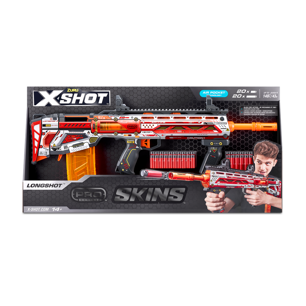 X-Shot Skins Menace Blaster - Mega Sonic Skin (8 Darts) 