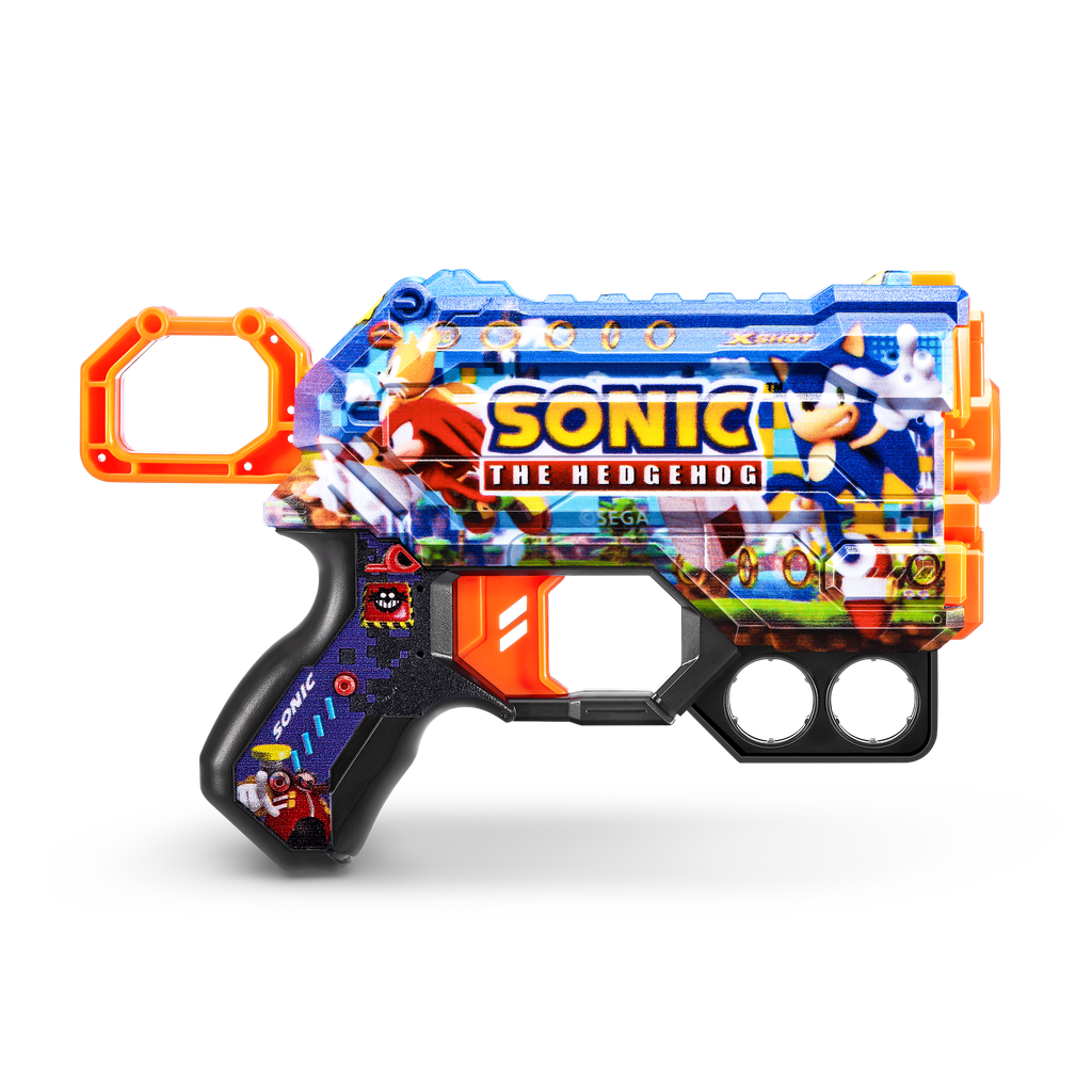 X-Shot Skins Menace Blaster - Mega Sonic Skin (8 Darts) by ZURU