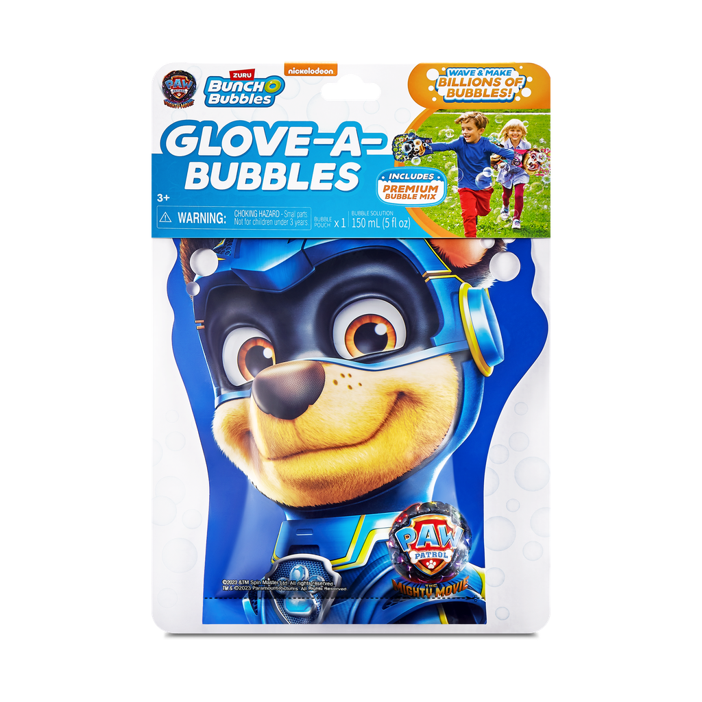 Bunch O Bubbles-GLOVE A BUBBLES-Paw Patrol SERIES 2 1PK-FOILBAG,1facing 12pcs/PDQ/CTN