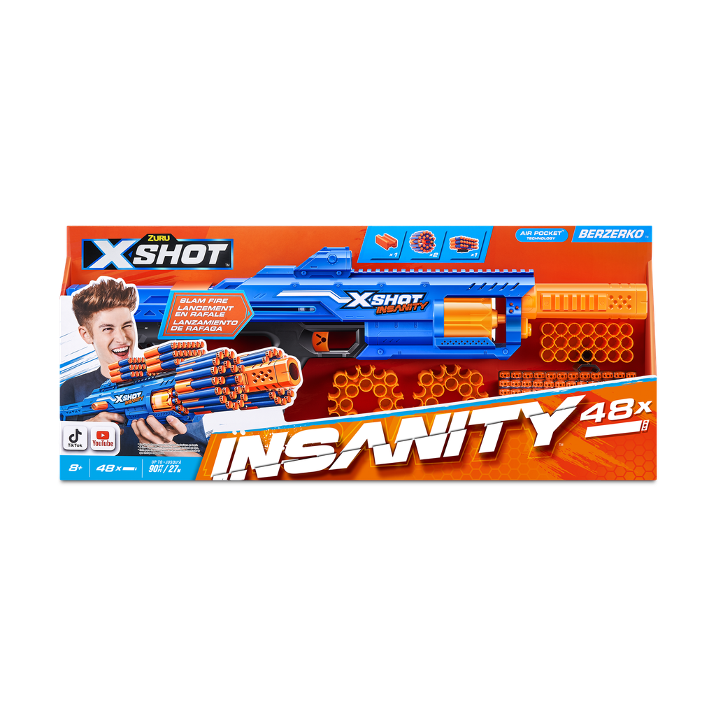 XSHOT Insanity Berzerko (48 Darts) 4 pcs (DE)