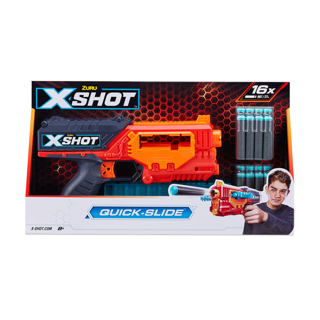 X-Shot - Excel Quick Slide Blaster mit Darts