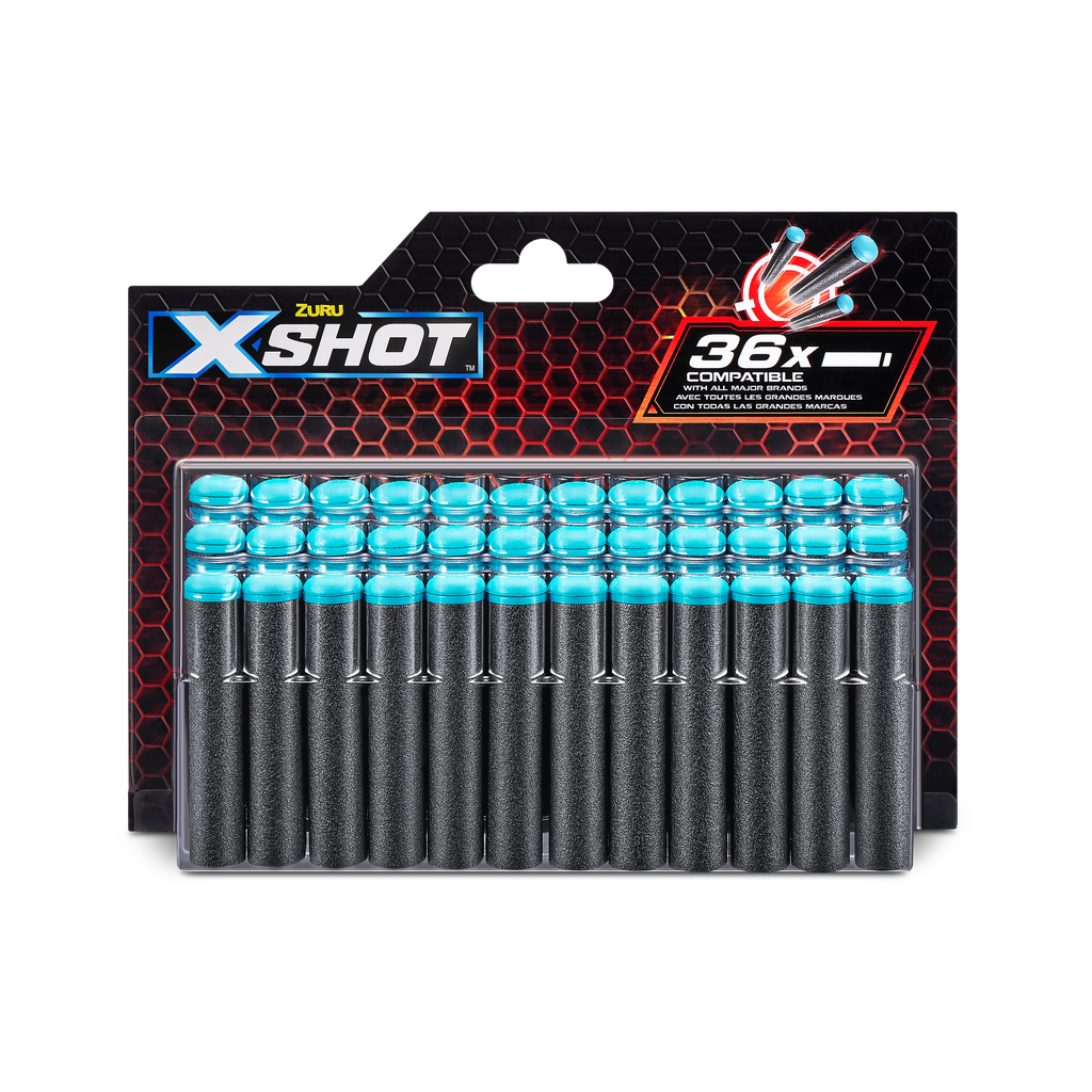 x-shot excel soft foam darts refill pack (36 darts) by zuru