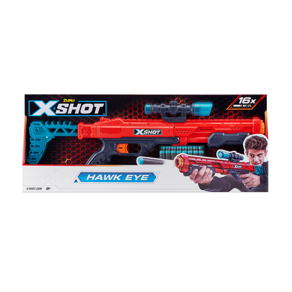 X-Shot Excel Hawk Eye Foam Dart Blaster (16 Darts)