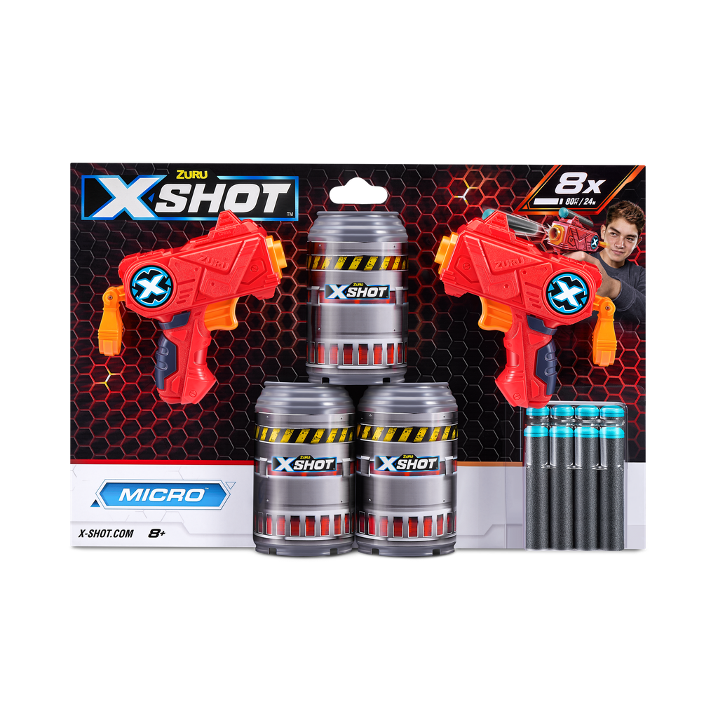 X-Shot Excel Double Micro Foam Dart Blaster Combo Pack