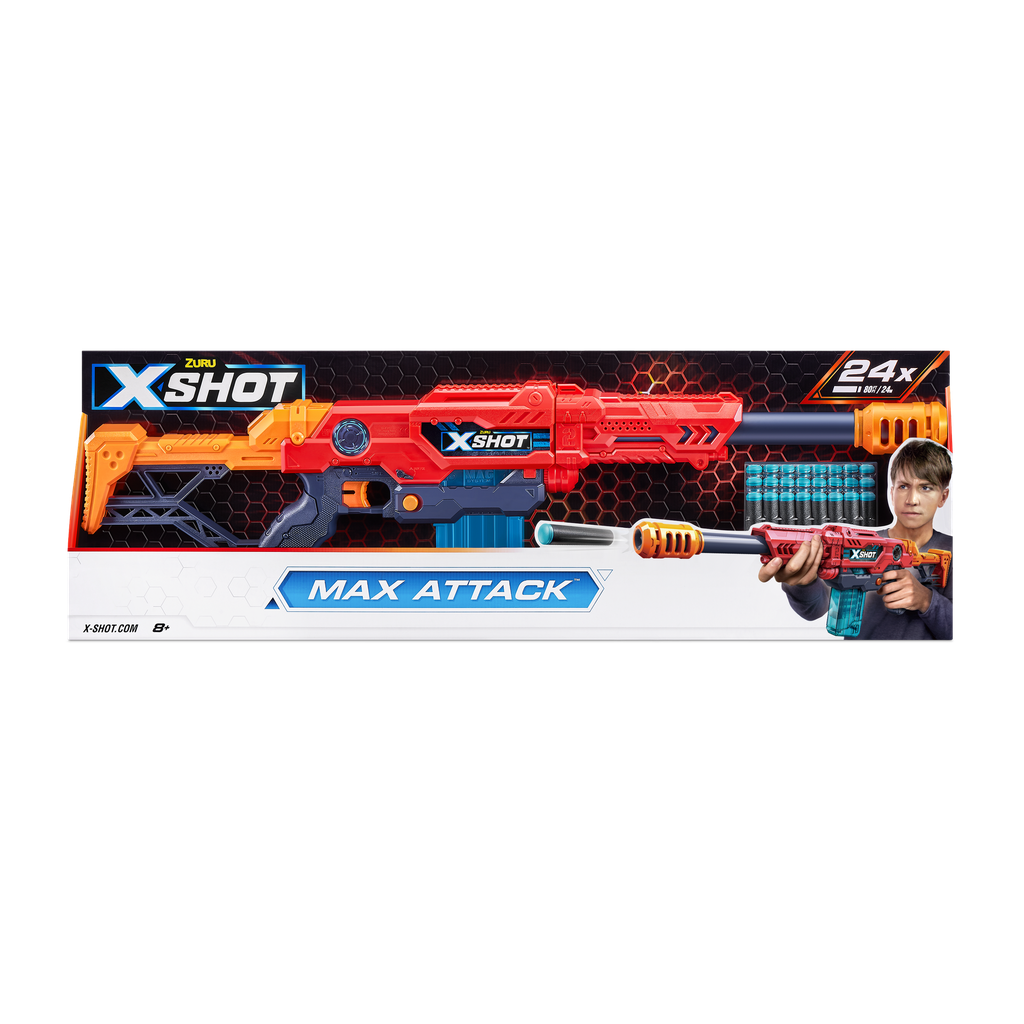 X-Shot Excel Max Attack Foam Dart Blaster (24 Darts)