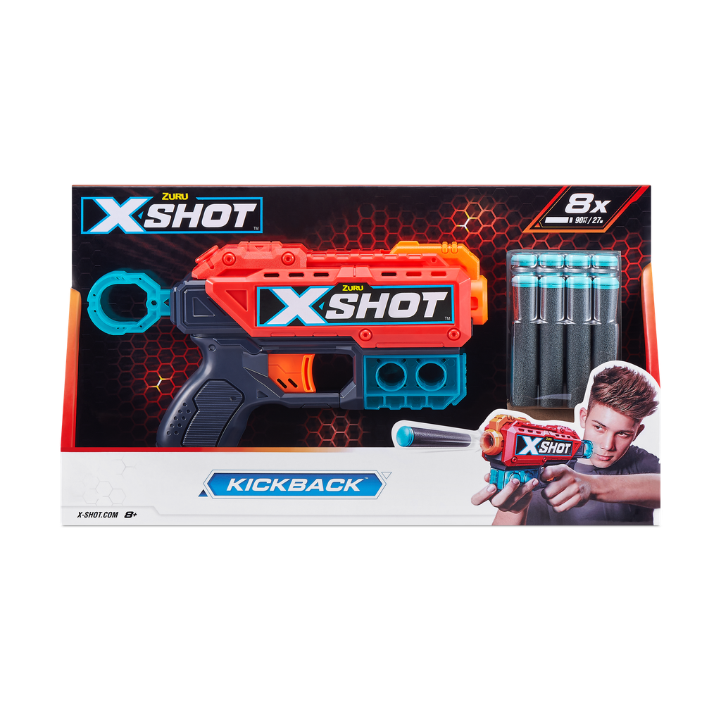 X-Shot Excel Kickback Foam Dart Blaster (8 Darts)