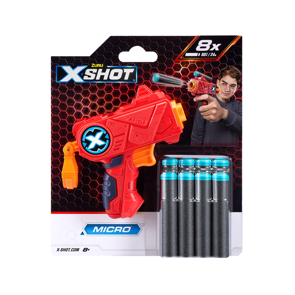 X-Shot Excel Micro Foam Dart Blaster (8 Darts)