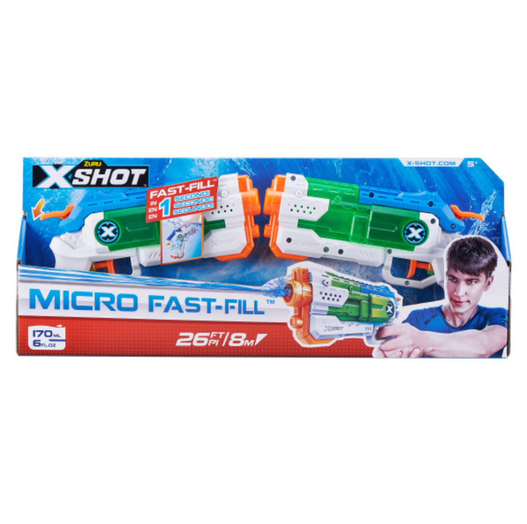 X-Shot Water Warfare Micro Fast-Fill Water Blaster Double Pack