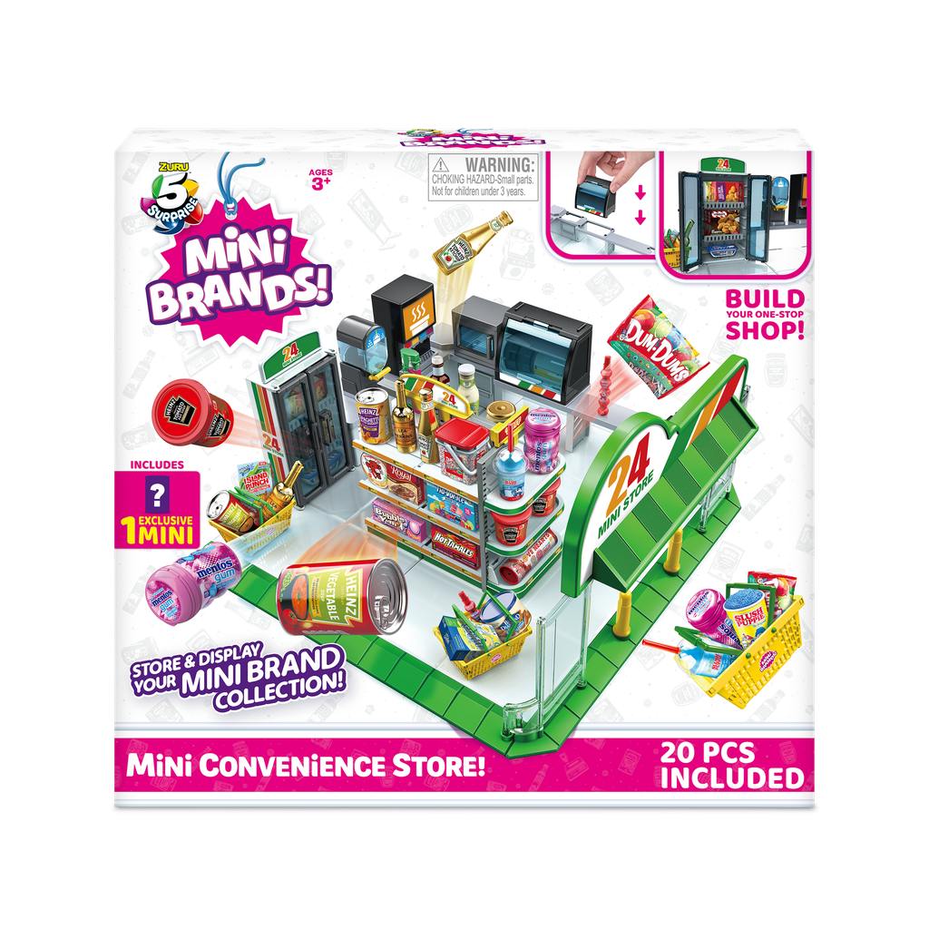 5 Surprise Mini Brands Convenience Store Playset with 1 Exclusive Mini 