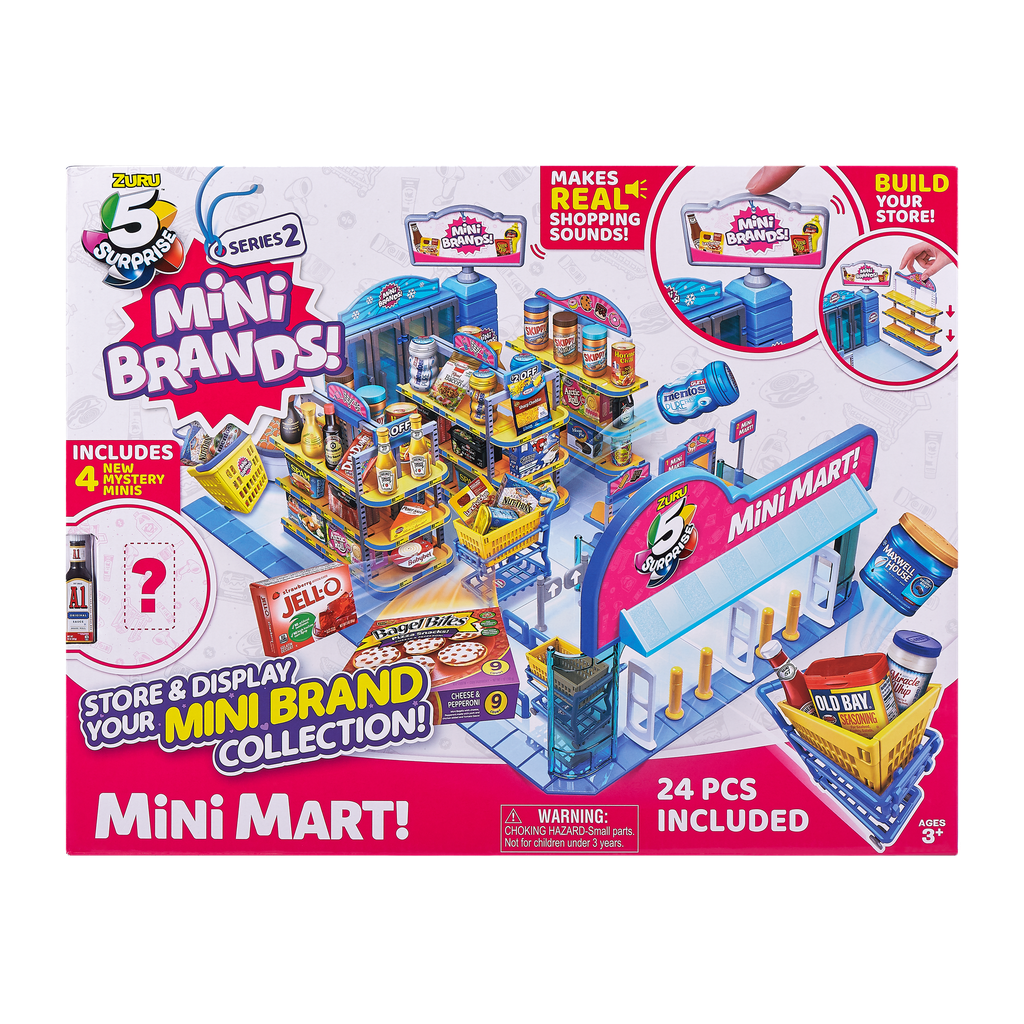 5 Surprise Mini Brands Series 4 Mini Mart with 5 Exclusive Minis 