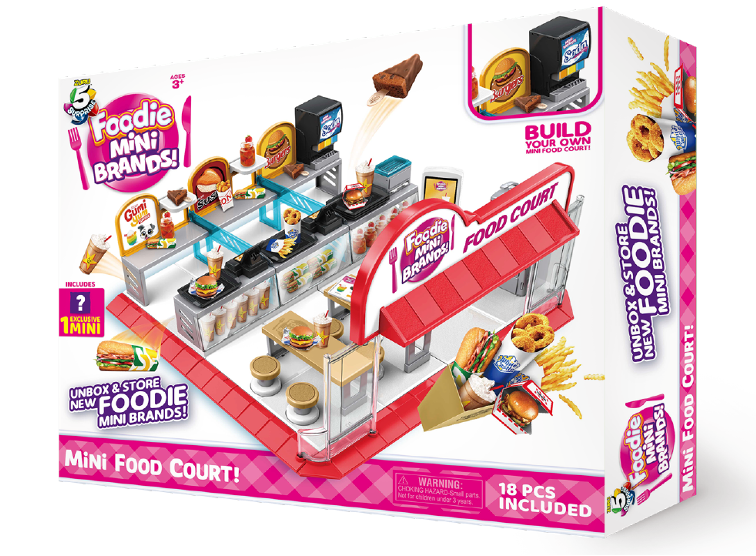 5 Surprise Foodie Mini Brands Mini Food Court with 1 Exclusive Mini