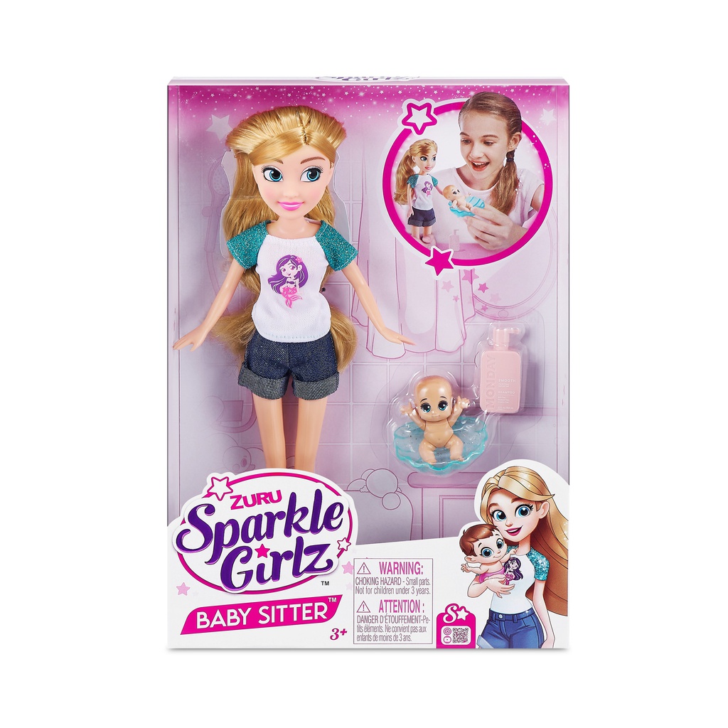 Sparkle Girlz Babysitter Doll Set