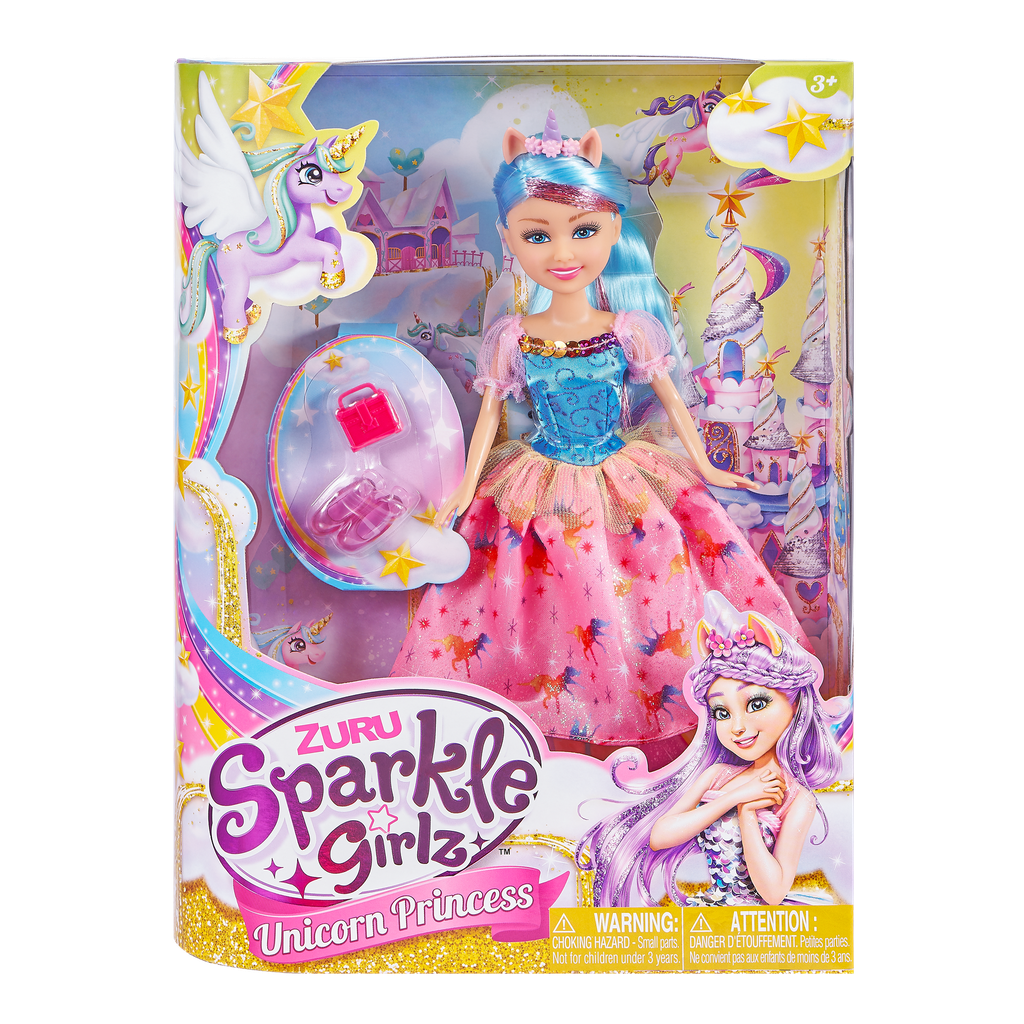 Sparkle Girlz Deluxe Unicorn Princess Doll Set