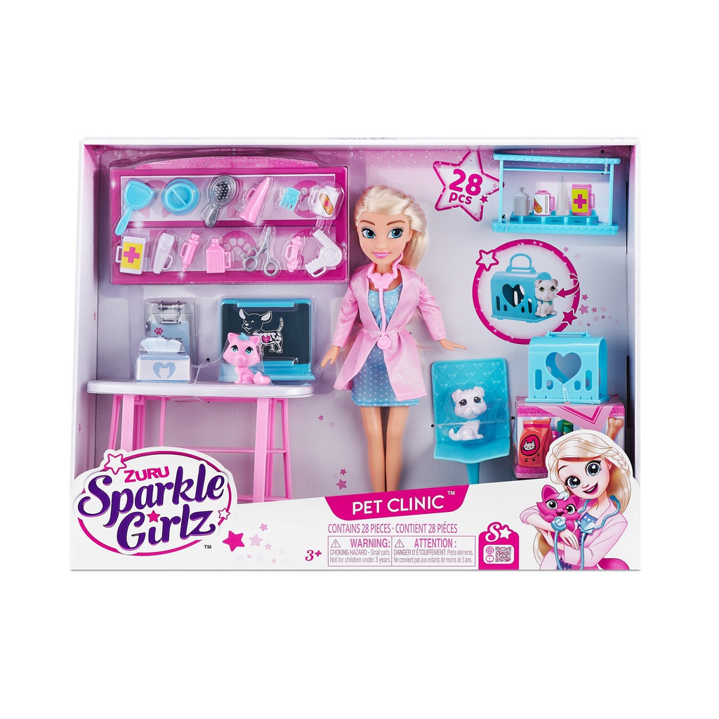 sparkle girlz pet clinic doll set