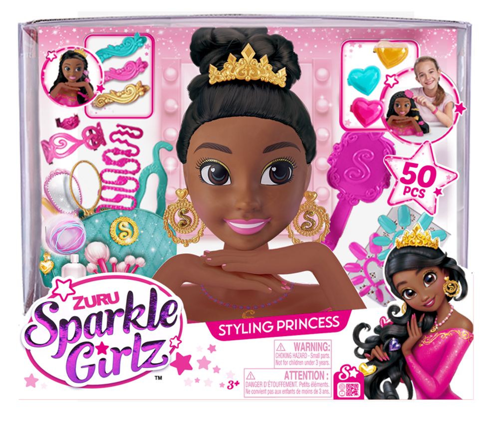 Sparkle Girlz Styling Head and Nail Design Set Dark