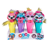 Coco Surprise Neon Plush Toy with Baby Collectible Pencil Topper Surprise in Cone 