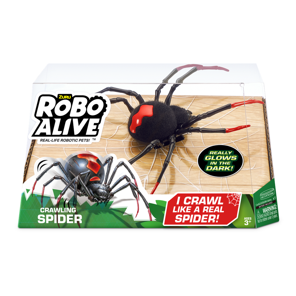 robo alive crawling spider glow in the dark battery-powered robotic toy 