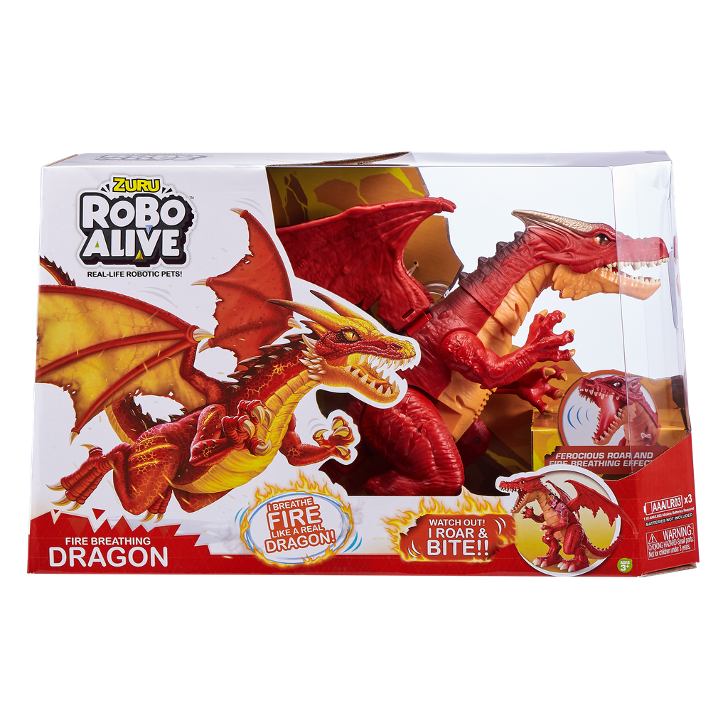 Robo Alive Ferocious Roaring Dragon Battery-Powered Robotic Toy 