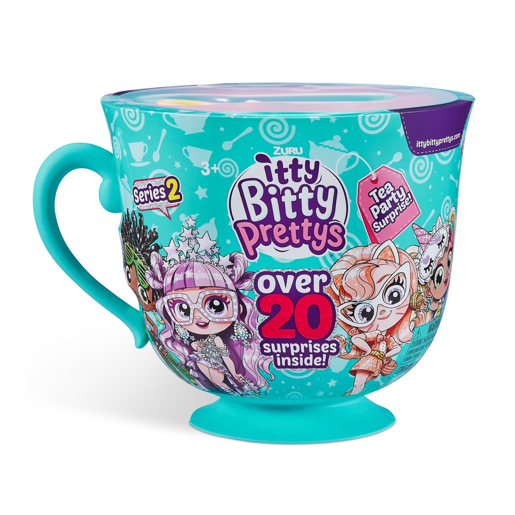 Itty Bitty Prettys Tea Party Surprise Series 2 Giant Teacup Doll Assortment (with 20 surprises!)