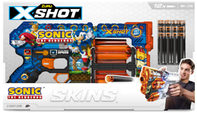 STAT ZURU 36583 X-Shot - Skins Sonic Blaster mit Darts