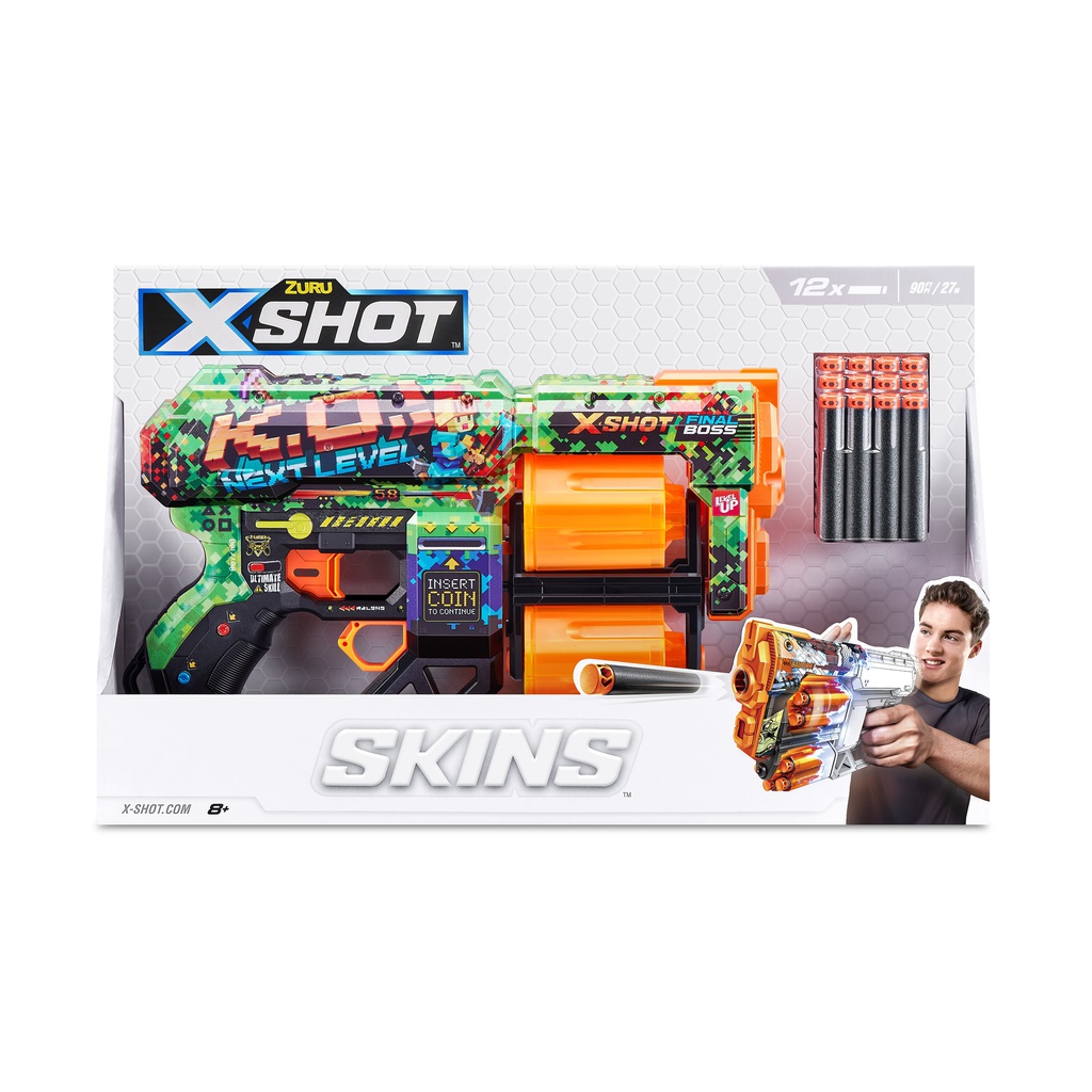 ZURU 36517B X-Shot - Skins Dread Blaster K.O. mit Darts