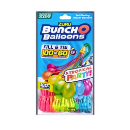 [56480F] Bunch O Balloons Tropical Party 100+ Rapid-Filling Self-Sealing Water Balloons (3 Pack) by ZURU