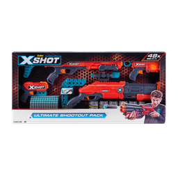 [36251-2022] X-Shot Excel Ultimate Shootout Foam Dart Blaster Combo Pack (4 Blasters 48 Darts 6 Cans)