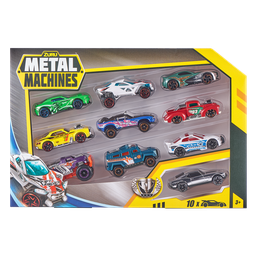 [6750] Metal Machines Mini Racing Car Toy 10 Pack Series 2 by ZURU (Styles May Vary)