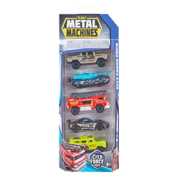 [6767] Metal Machines-S2 Multi Pack Car 5PK City Force by Zuru (Styles May Vary)