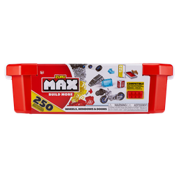 [8353] MAX Build More Building Bricks Accessories and Wheels Value Set (250 Pieces) by ZURU - Compatible with Other Major Brands