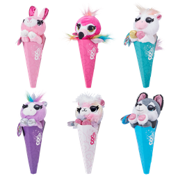 [9601SQ1] Coco Surprise Adorable Collectable Plush with Mini Surprise Baby in a Cone