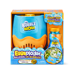 [11328] Bubble Wow Eggsploder Bubble Machine with Premium Bubble Solution Included